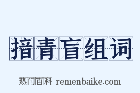 揞青盲组词是什么意思的图片